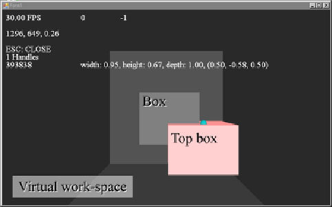 Fig. 2 Virtual work-space operated by Falcon