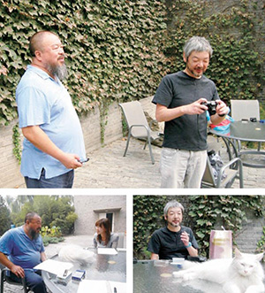 Interview with Ai Weiwei, September 2010 At Fake Studio, Caochangdi, Beijing with 40 cats and dogs (Interview and photoshoot: Masami Miyamoto)